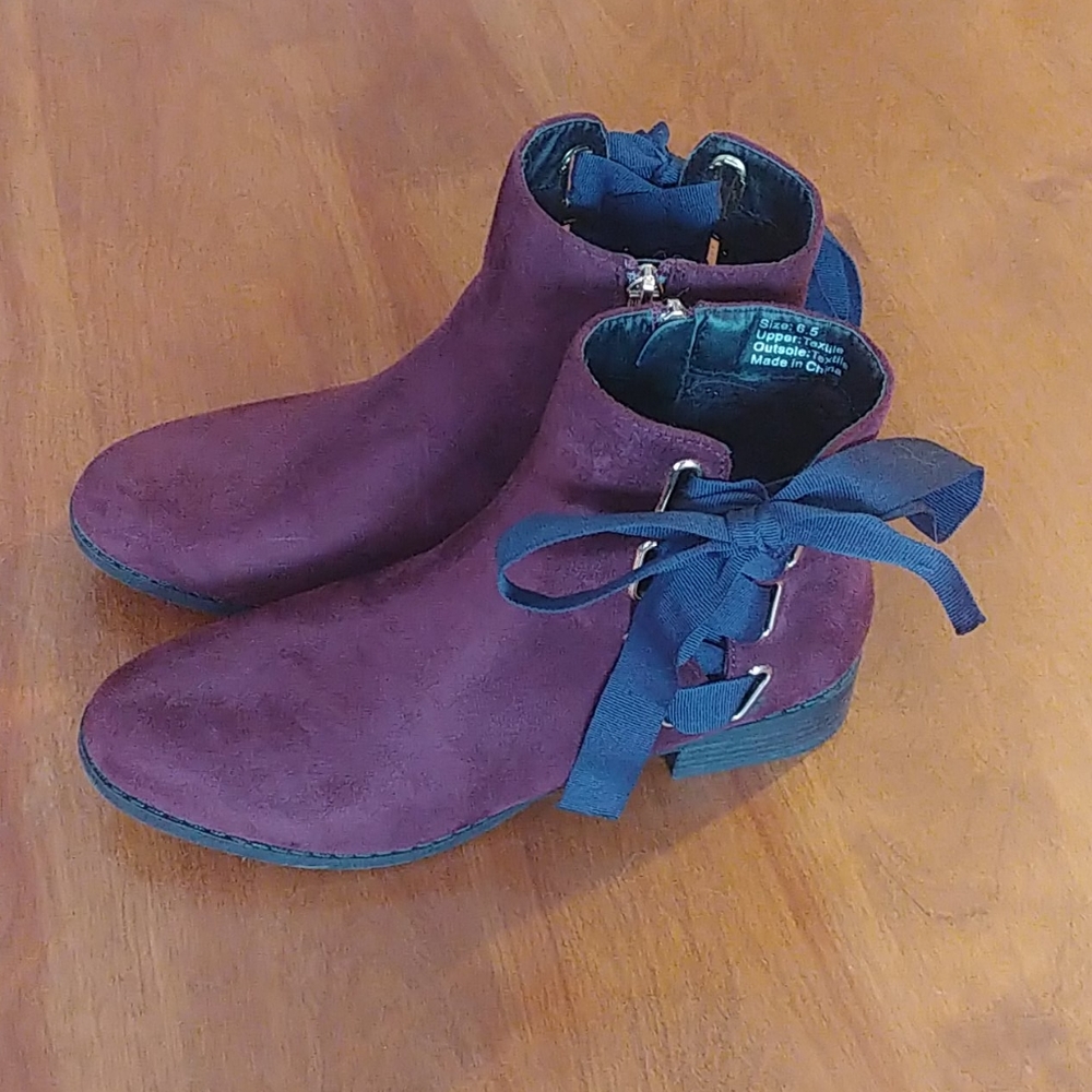 Olivia Miller Suede Booties New Without Box